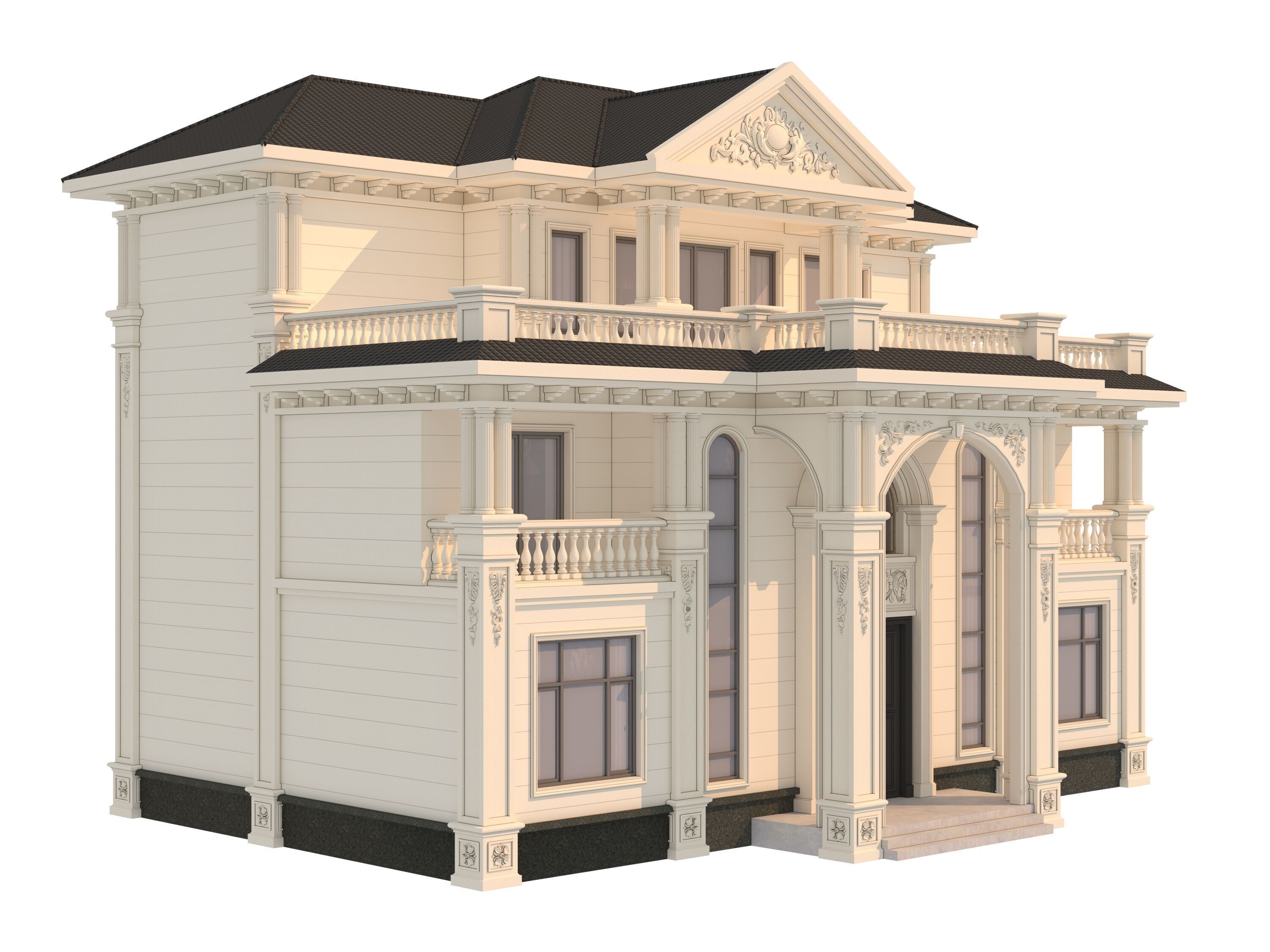 architecture luxury villa  3D model_1