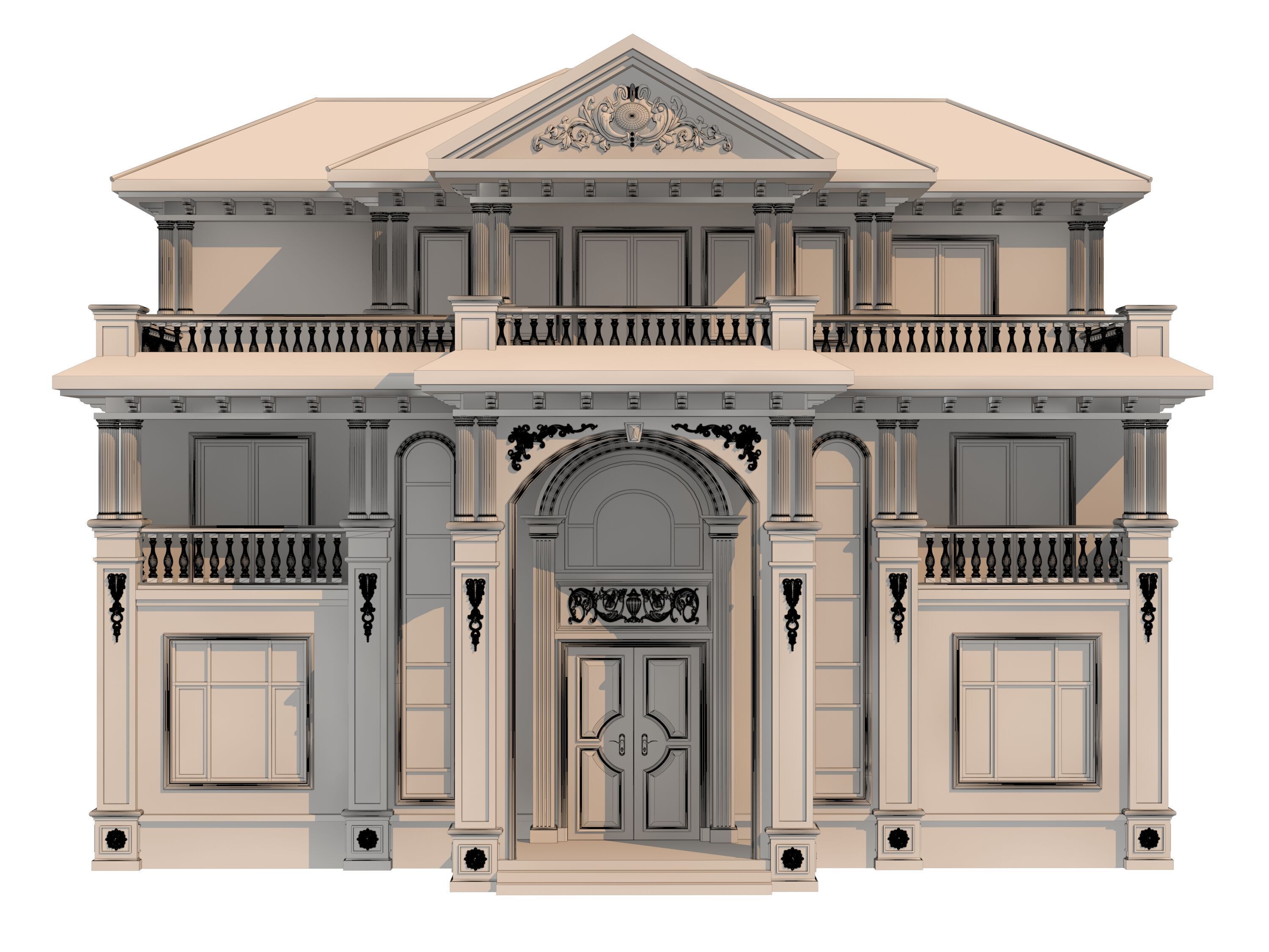 architecture luxury villa  3D model_6