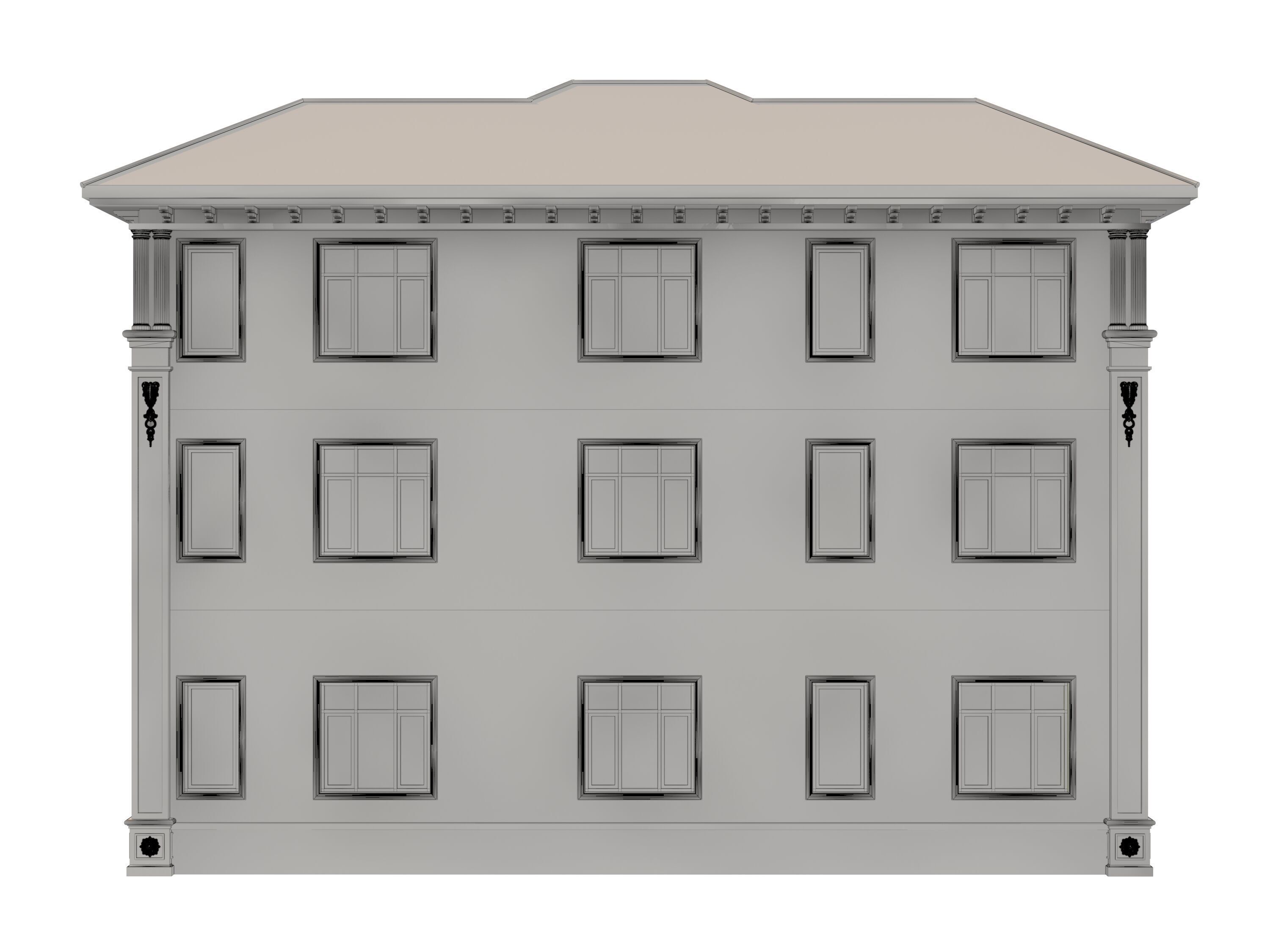 architecture luxury villa  3D model_9