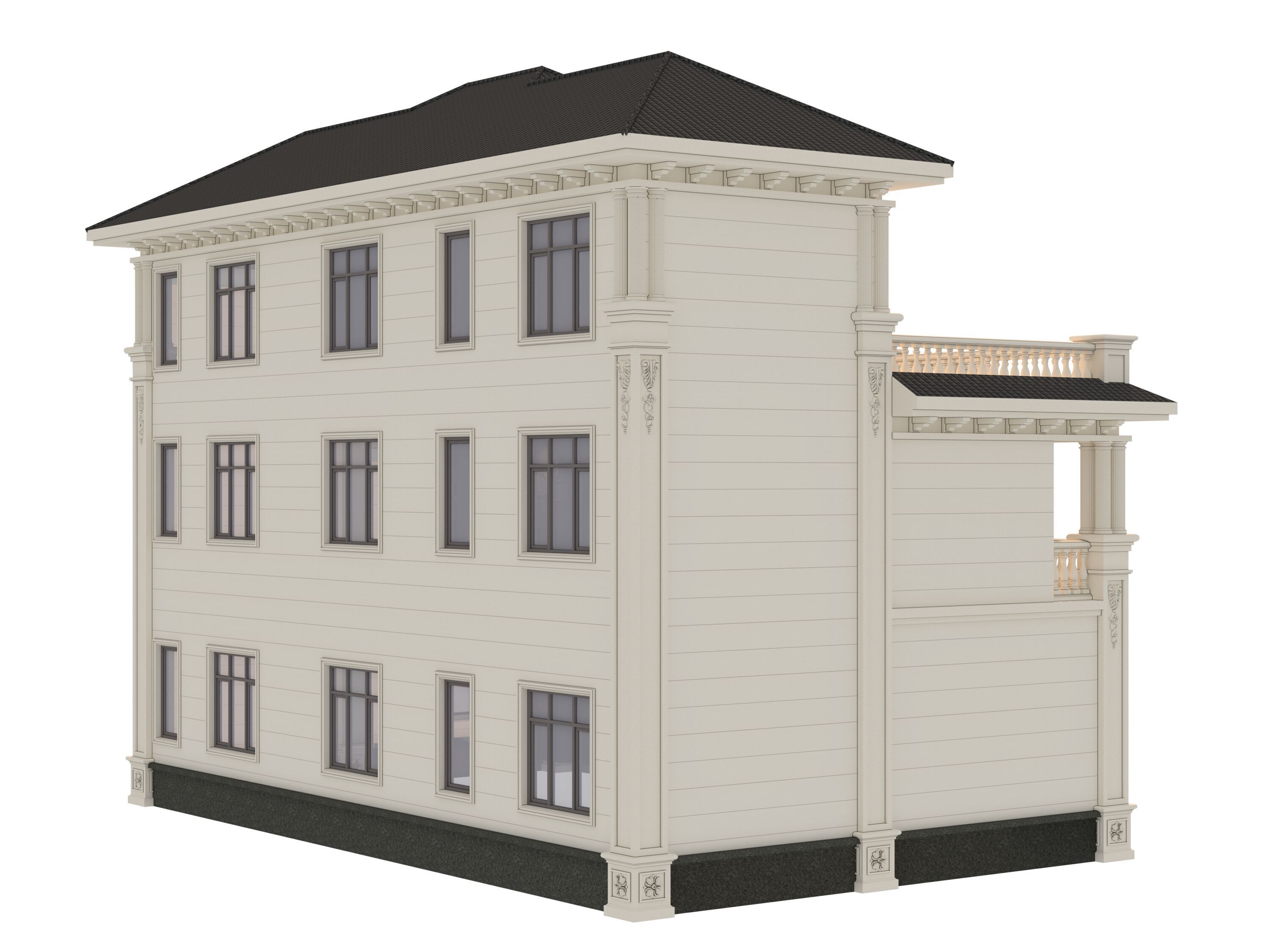 architecture luxury villa  3D model_2