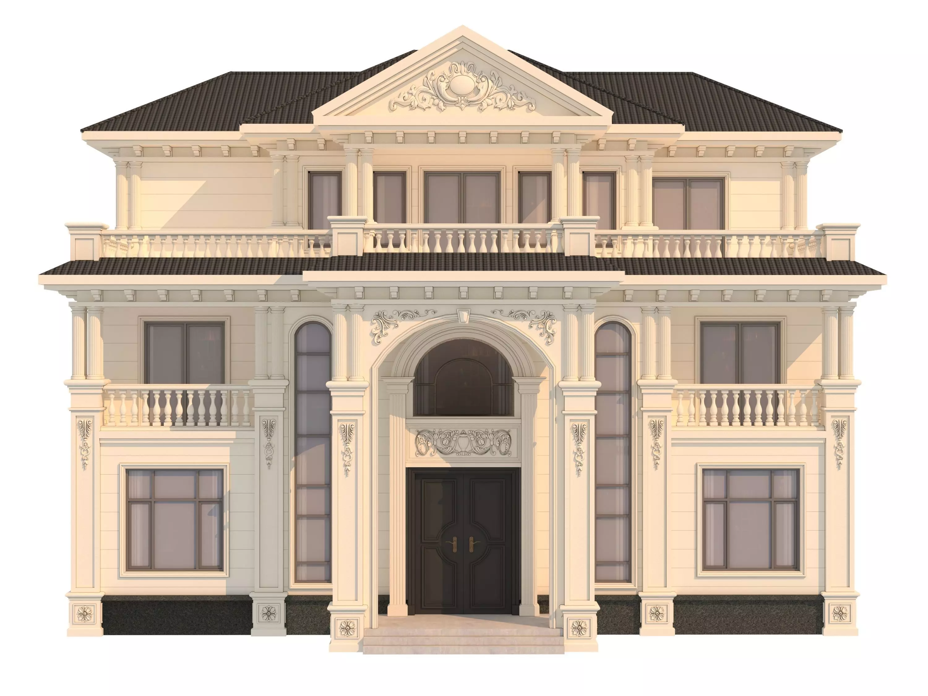 architecture luxury villa  3D model_0
