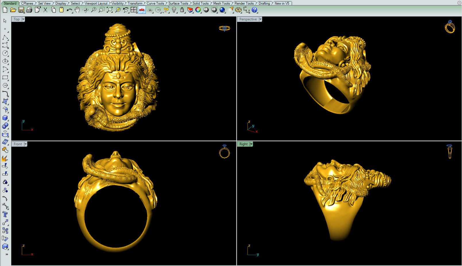 Shiva Ring 3D-print File 3D print model_4