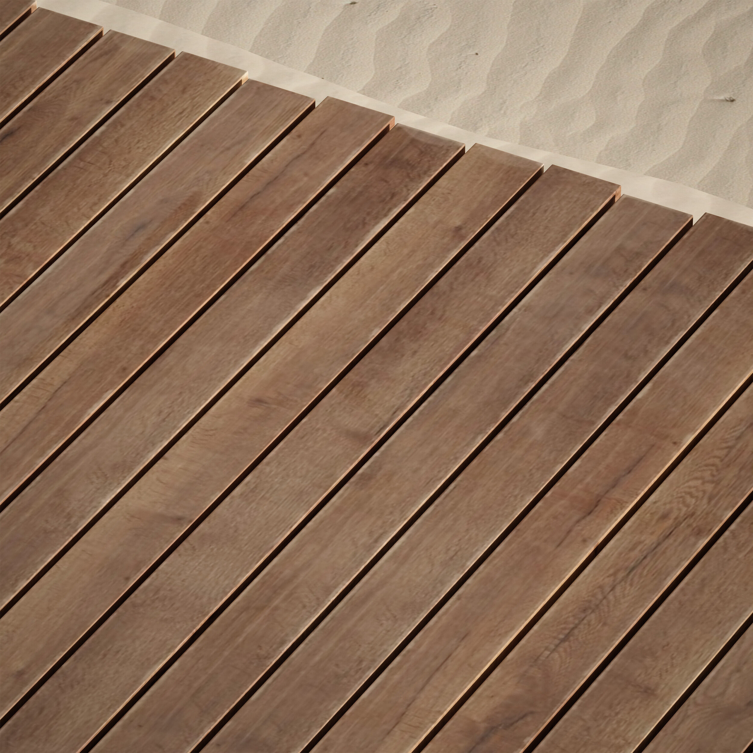 Coastal beach wooden decking access to the sea shore sand 3D model_11