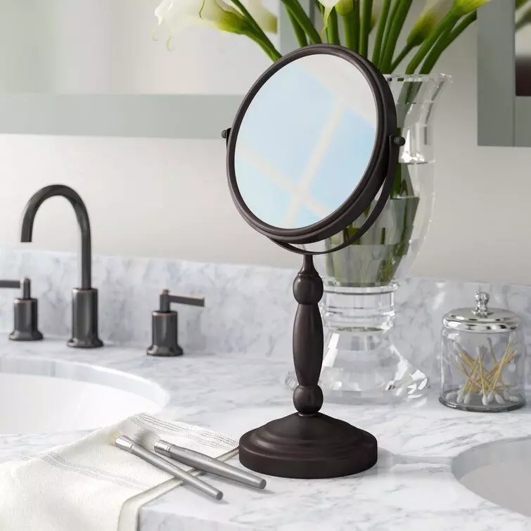 Two Sided Magnification Swivel Makeup Mirror 3D model