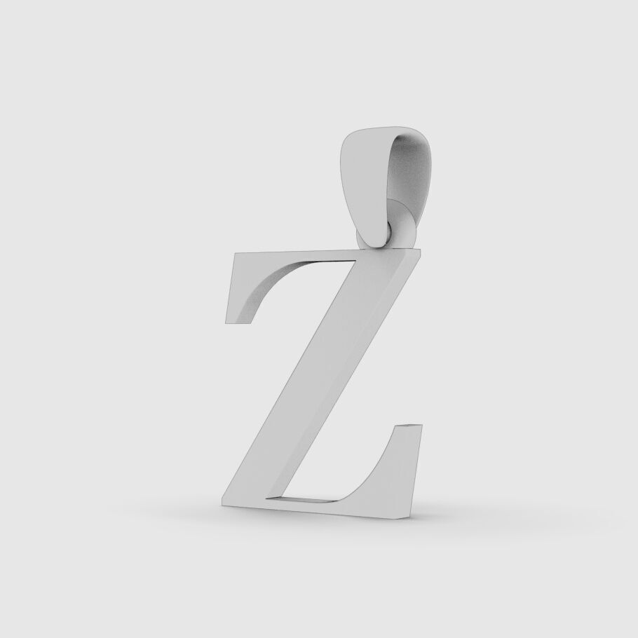 Alphabet Latin Z 3D print model_1