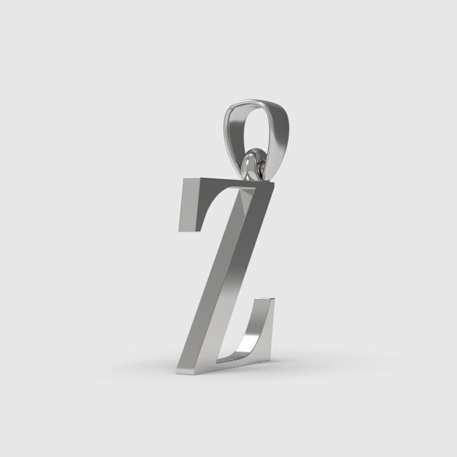 Alphabet Latin Z 3D print model_9