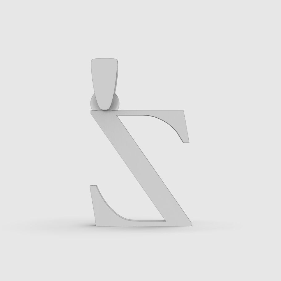Alphabet Latin Z 3D print model_15