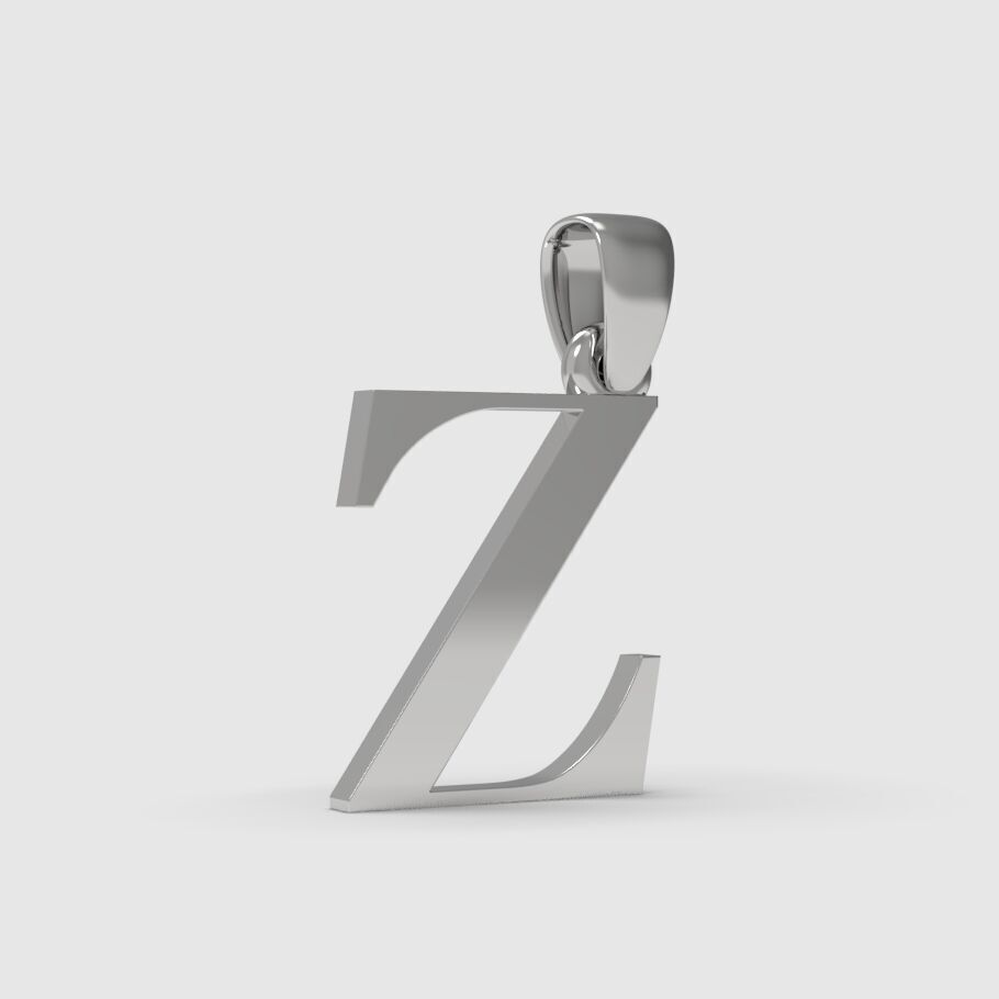 Alphabet Latin Z 3D print model_10