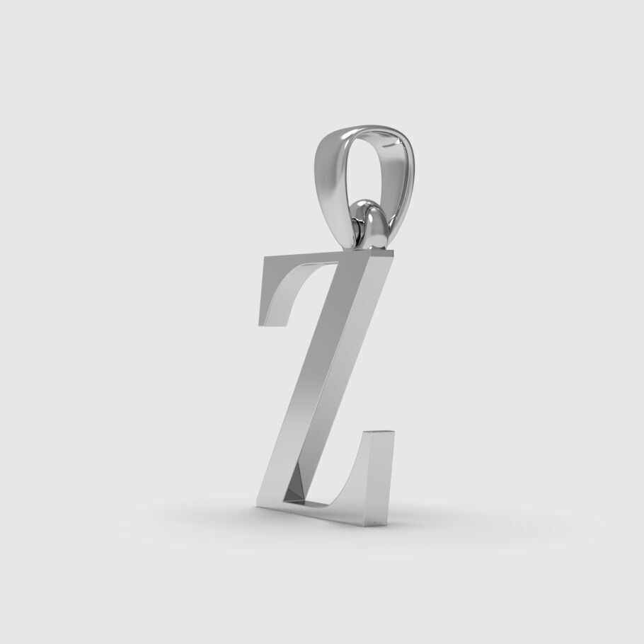 Alphabet Latin Z 3D print model_12