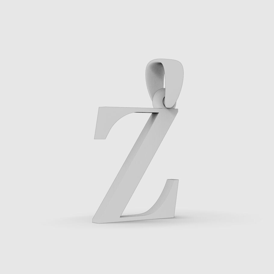 Alphabet Latin Z 3D print model_17