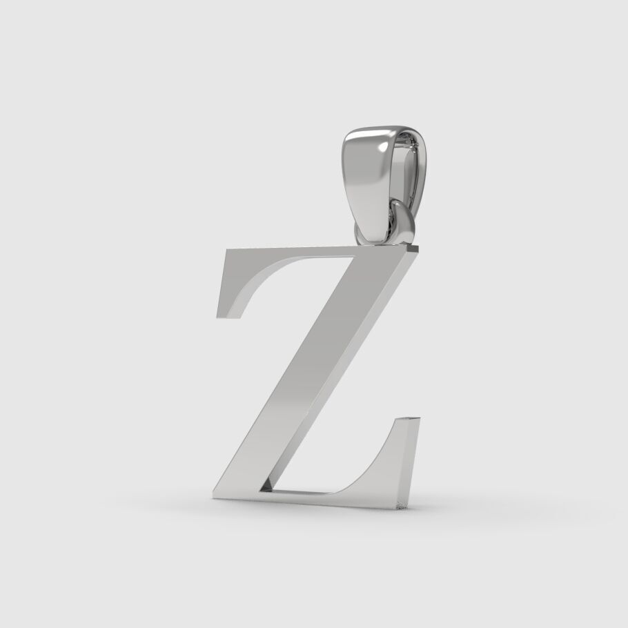 Alphabet Latin Z 3D print model_11