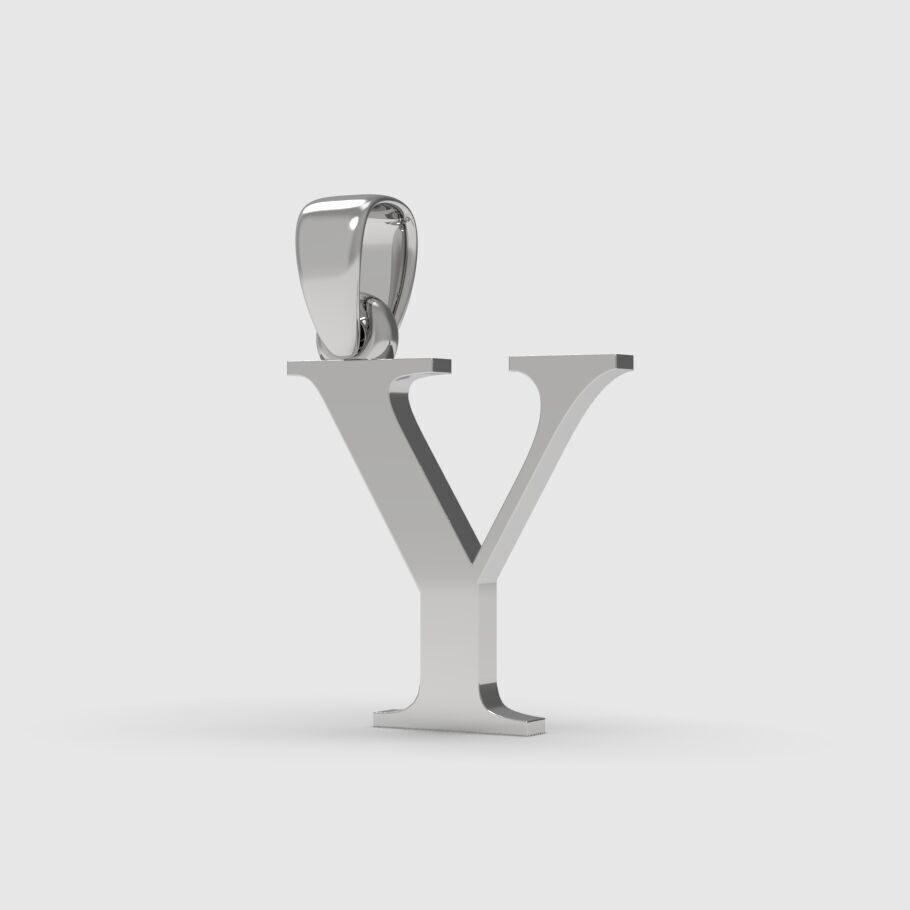 Alphabet Latin Y 3D print model_11