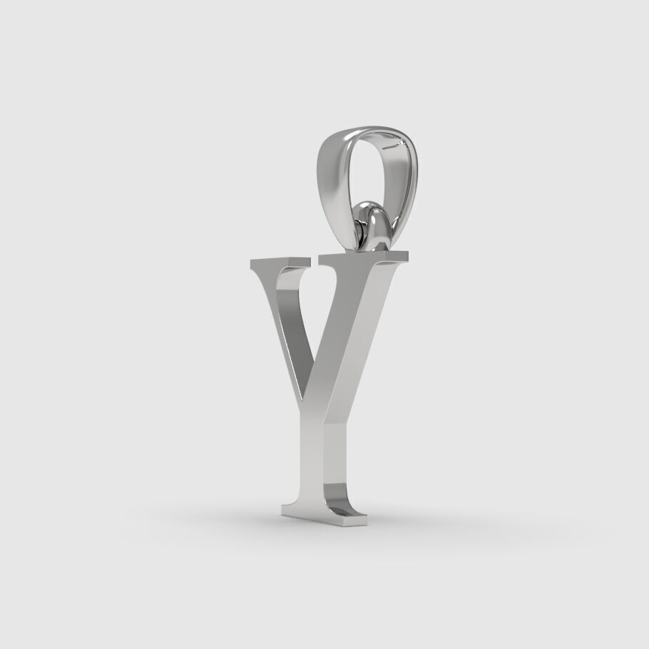 Alphabet Latin Y 3D print model_7