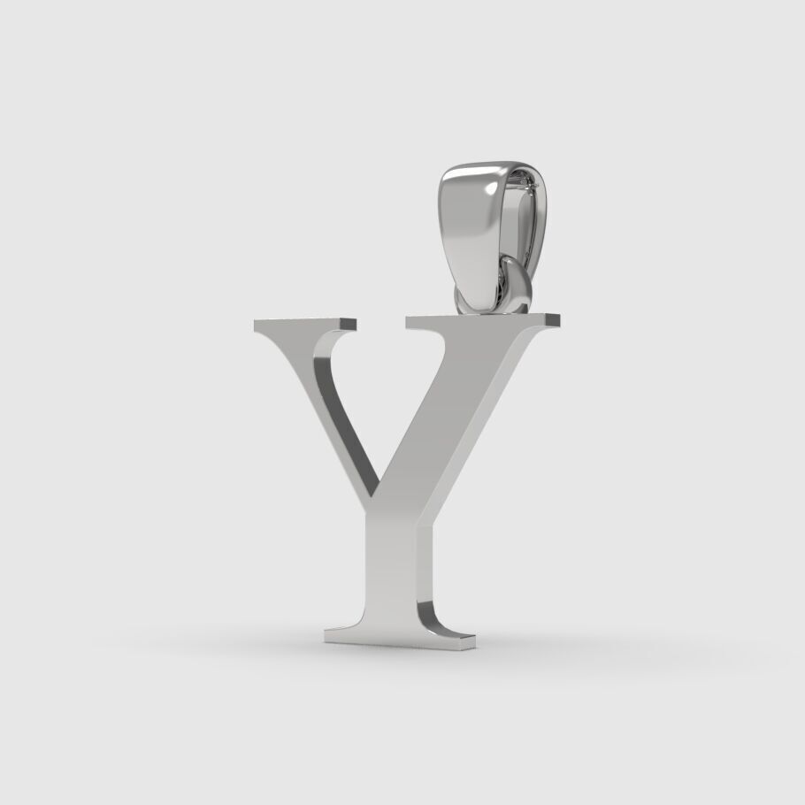 Alphabet Latin Y 3D print model_4