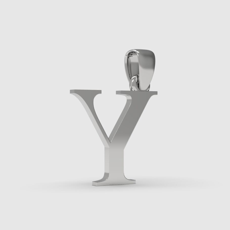 Alphabet Latin Y 3D print model_6