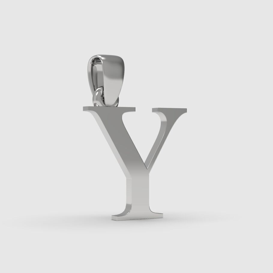 Alphabet Latin Y 3D print model_10