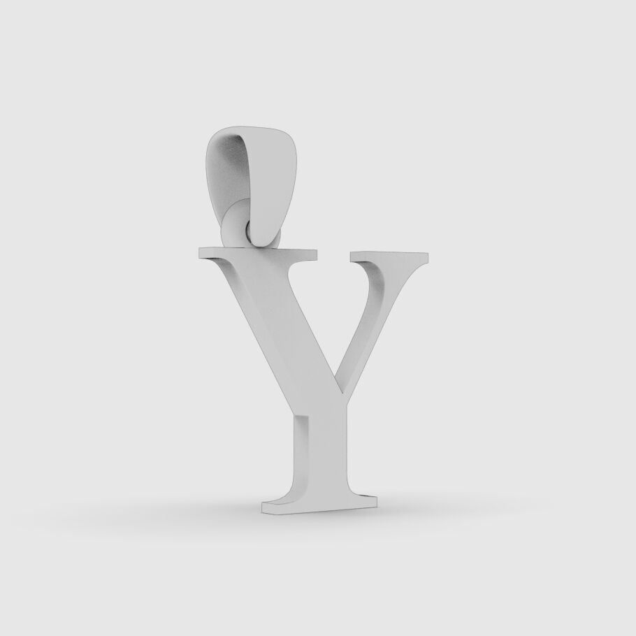 Alphabet Latin Y 3D print model_17