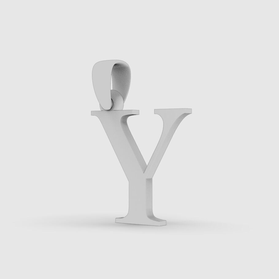 Alphabet Latin Y 3D print model_1