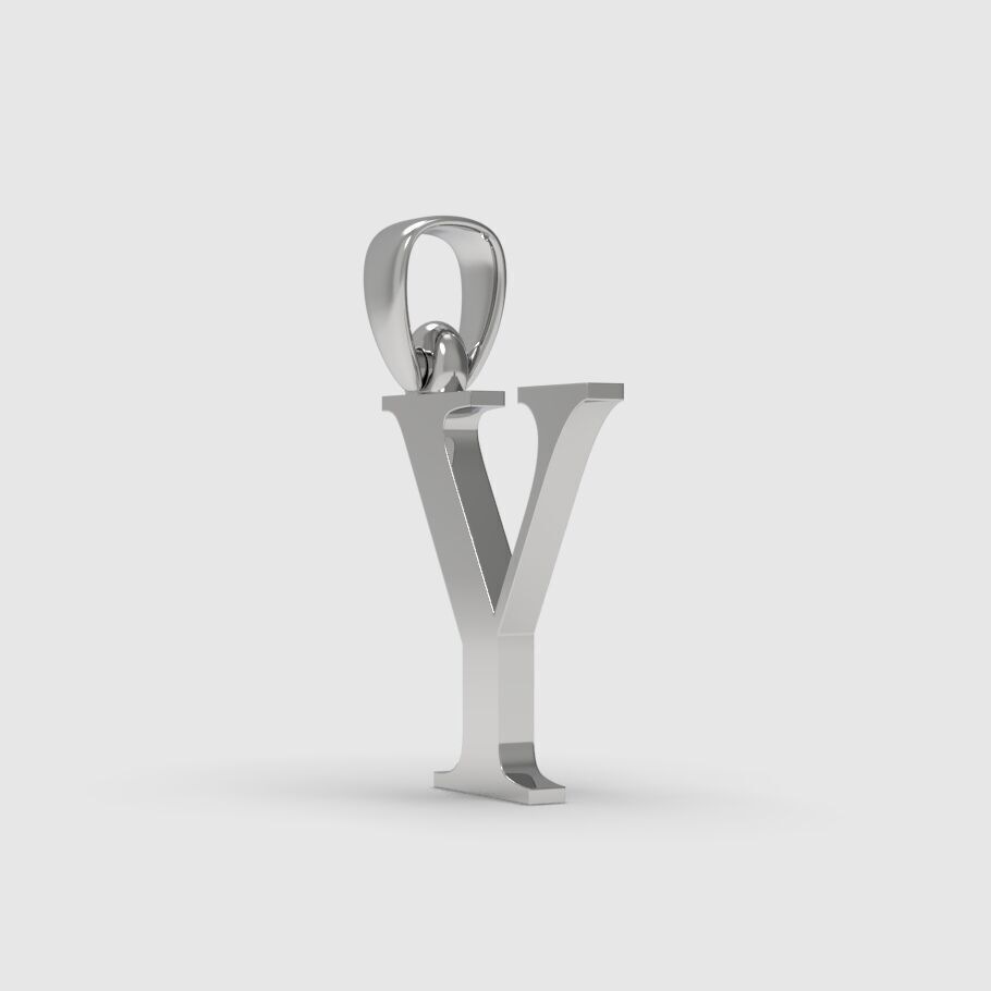 Alphabet Latin Y 3D print model_12