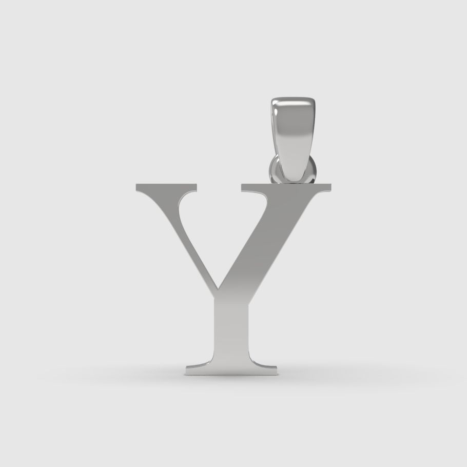 Alphabet Latin Y 3D print model_3