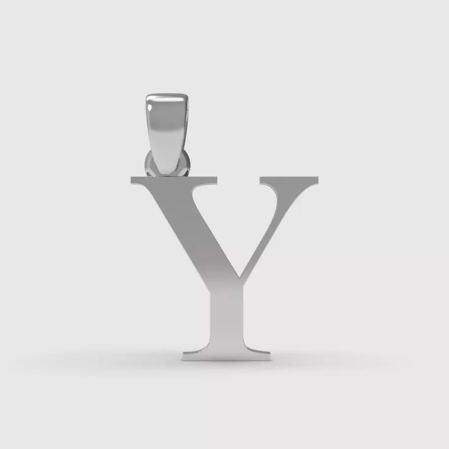 Alphabet Latin Y 3D print model_0