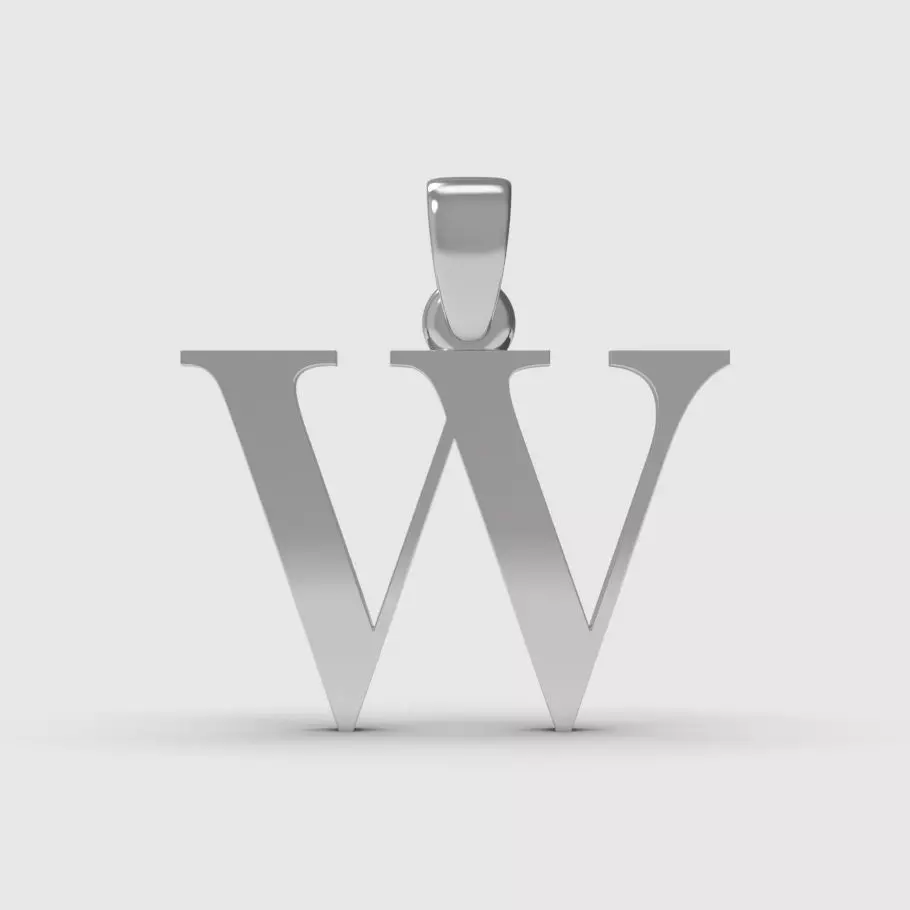 Alphabet Latin W 3D print model_0