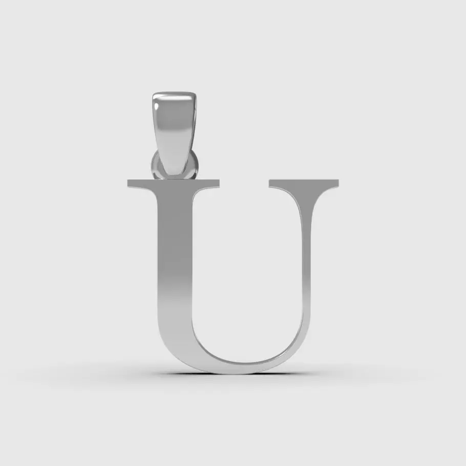 Alphabet Latin U 3D print model_0