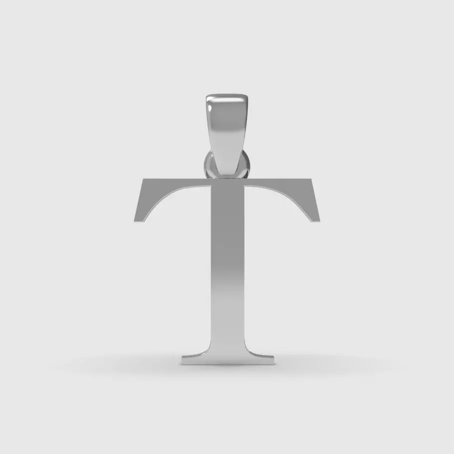 Alphabet Latin T 3D print model_0