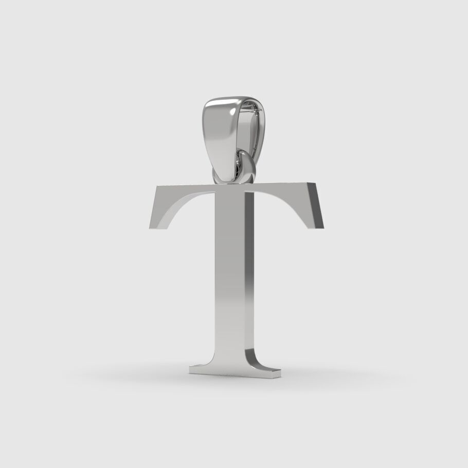 Alphabet Latin T 3D print model_3