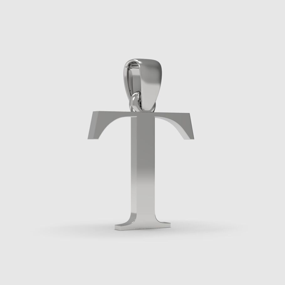 Alphabet Latin T 3D print model_5