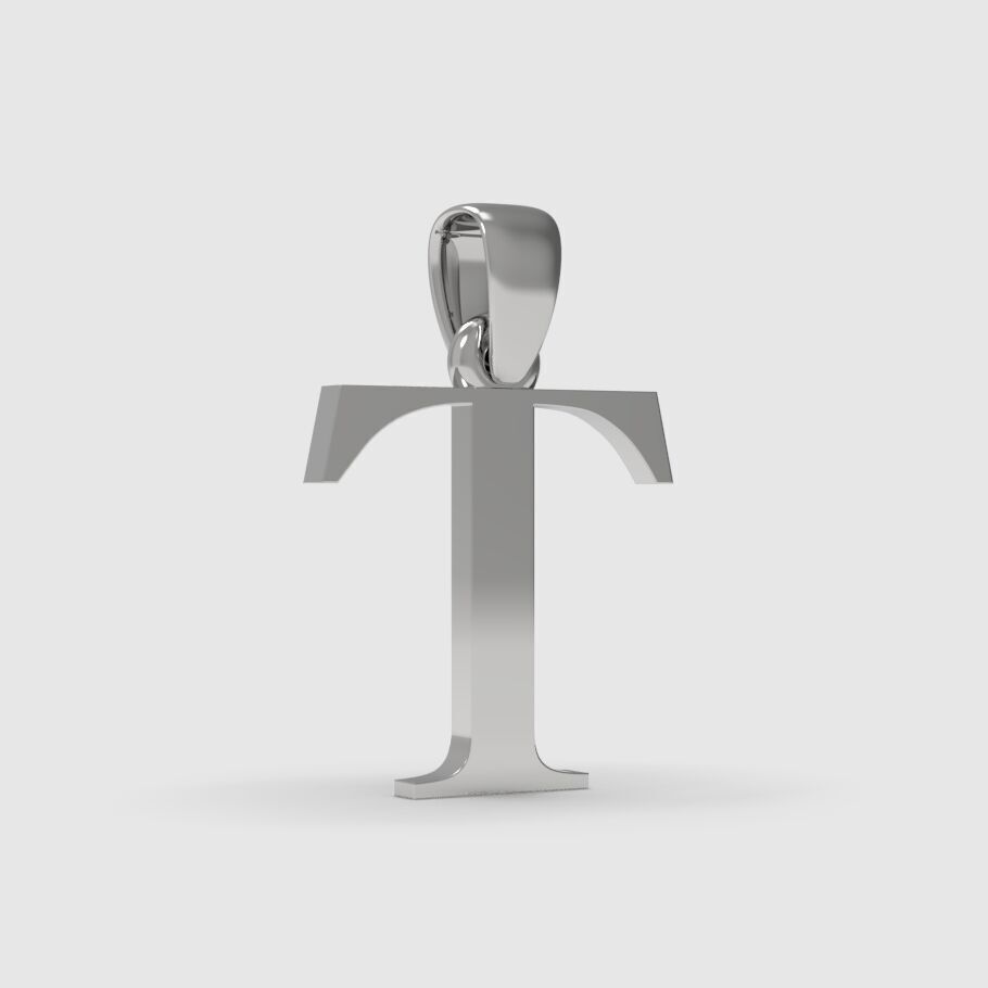 Alphabet Latin T 3D print model_9