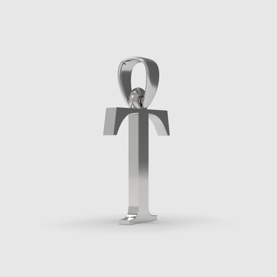 Alphabet Latin T 3D print model_4