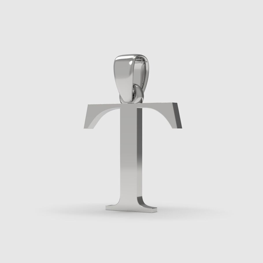 Alphabet Latin T 3D print model_11