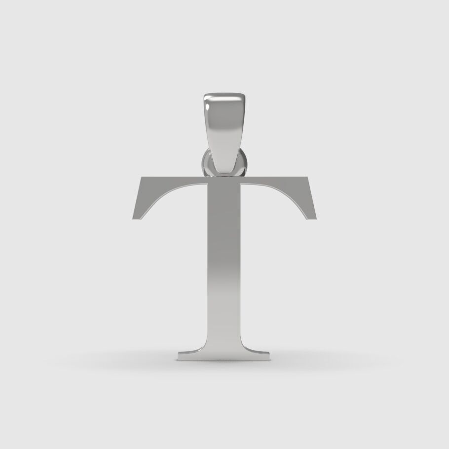Alphabet Latin T 3D print model_10