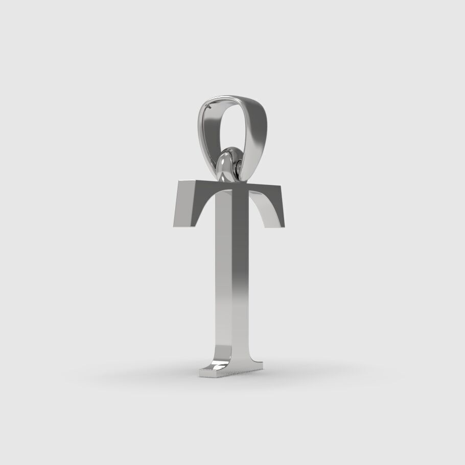 Alphabet Latin T 3D print model_8