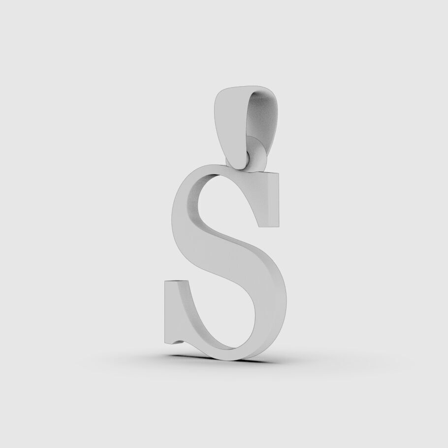 Alphabet Latin S 3D print model_1