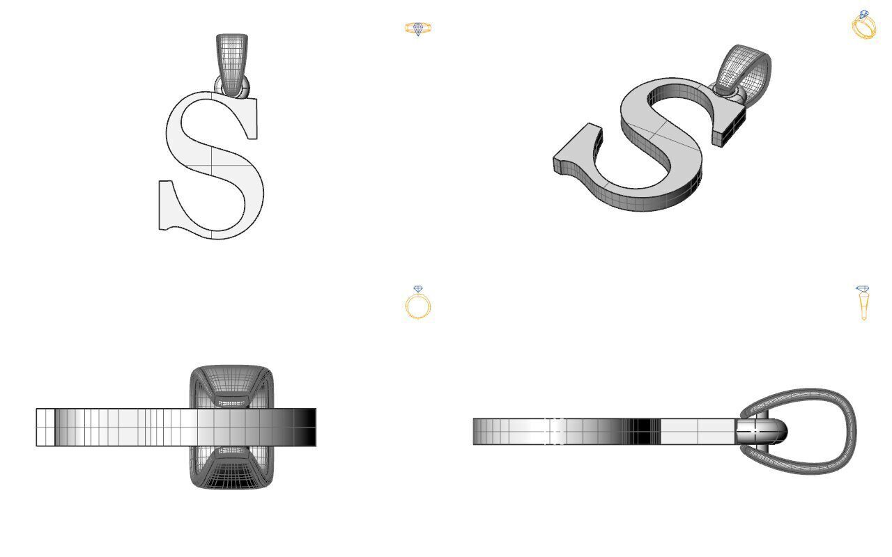 Alphabet Latin S 3D print model_2