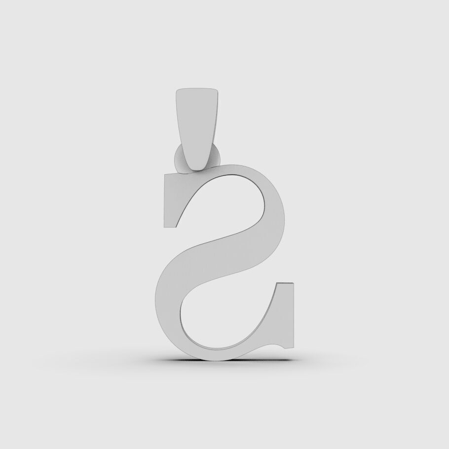 Alphabet Latin S 3D print model_15