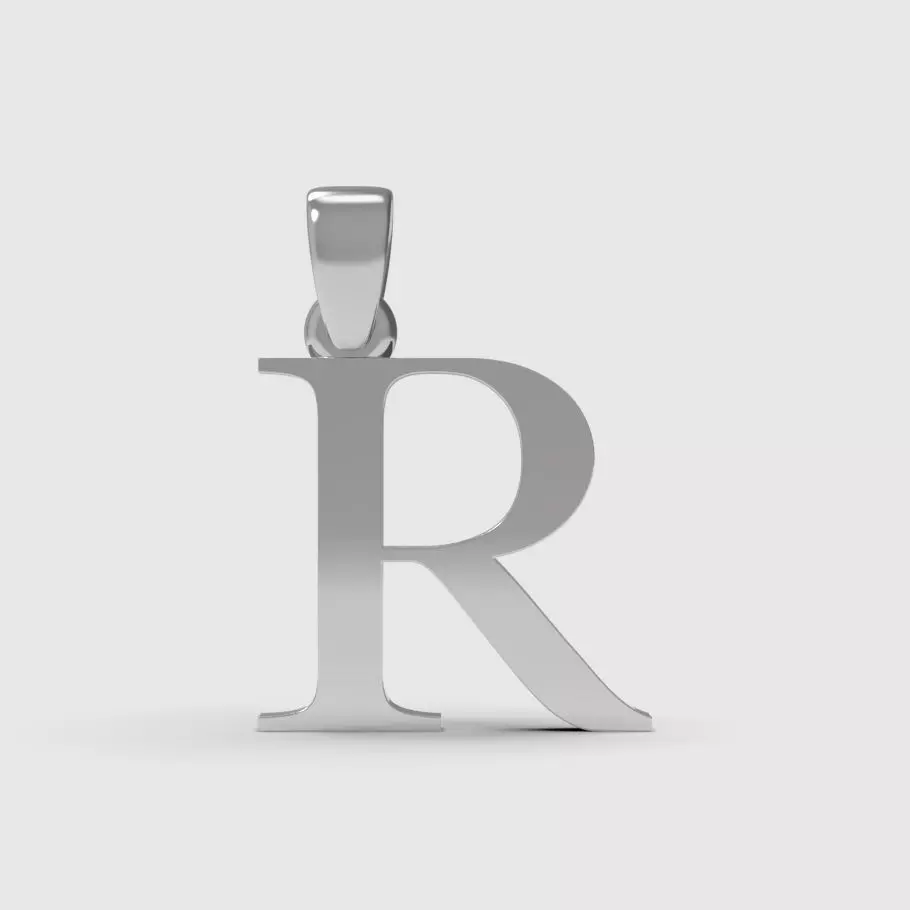 Alphabet Latin R 3D print model_0