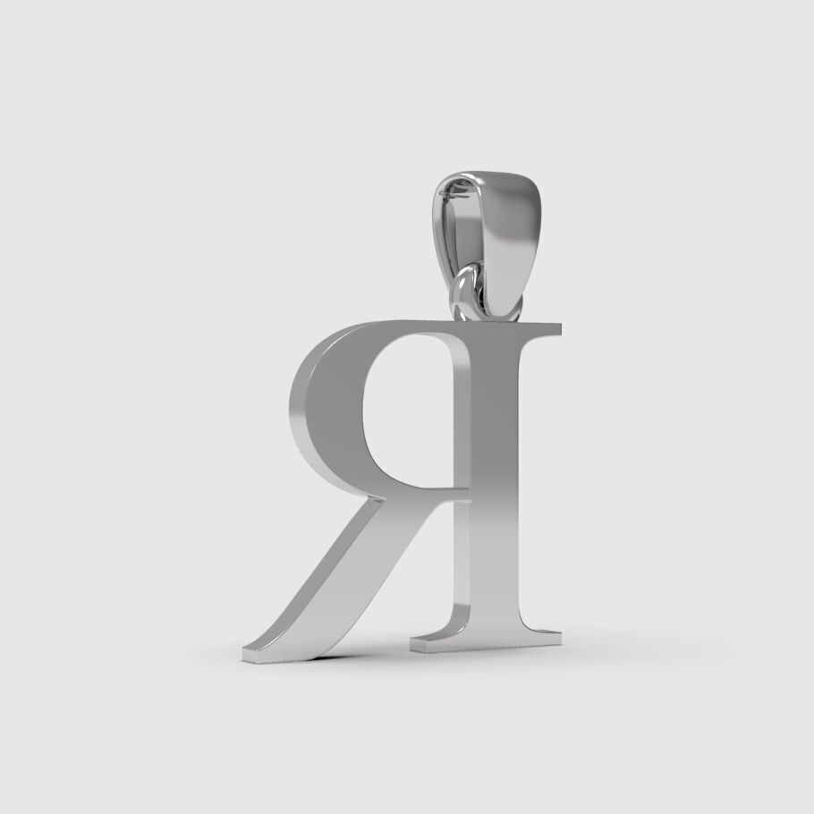 Alphabet Latin R 3D print model_6
