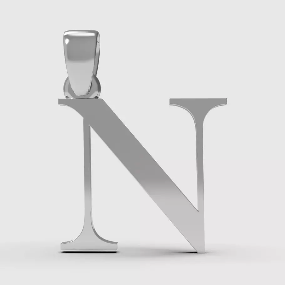 Alphabet Latin N 3D print model_0