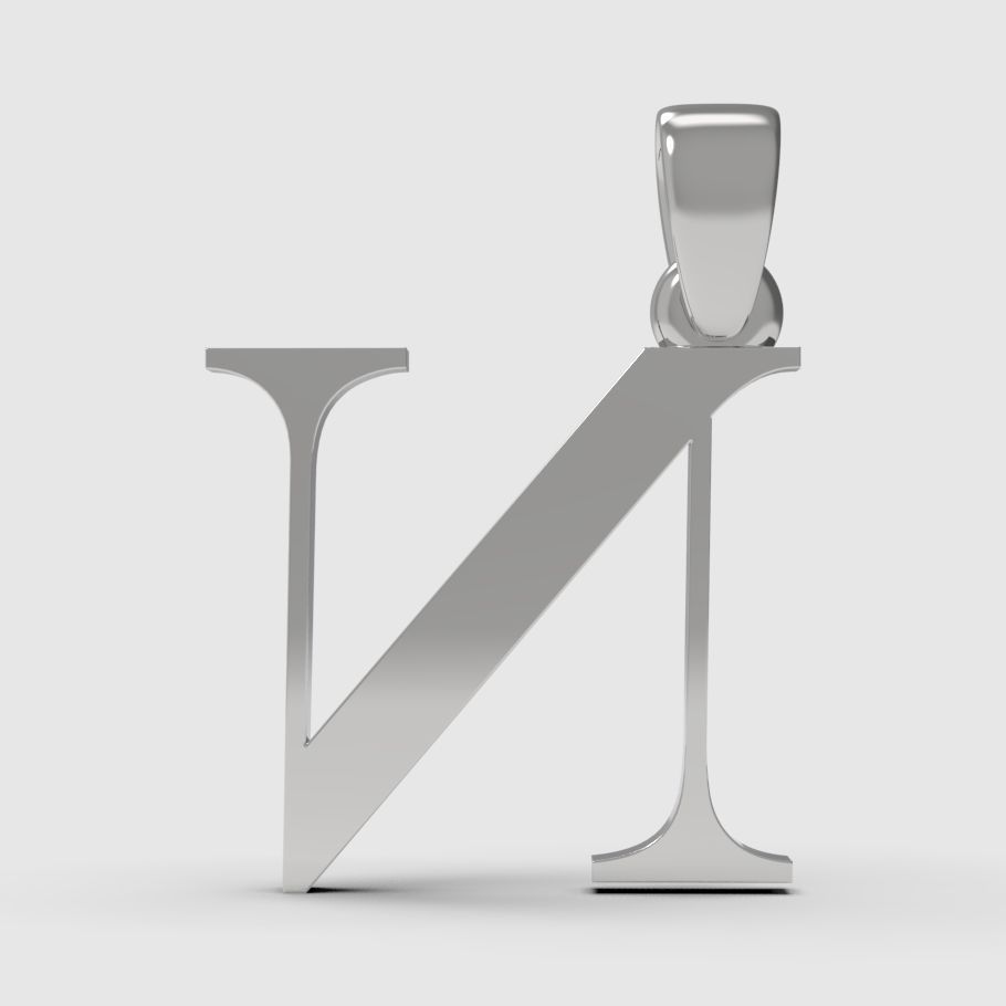 Alphabet Latin N 3D print model_3