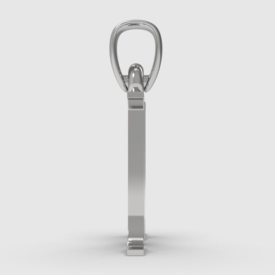 Alphabet Latin M 3D print model_8