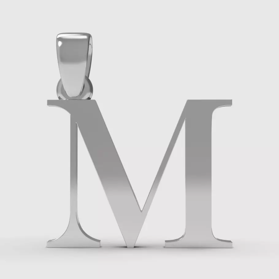 Alphabet Latin M 3D print model_0