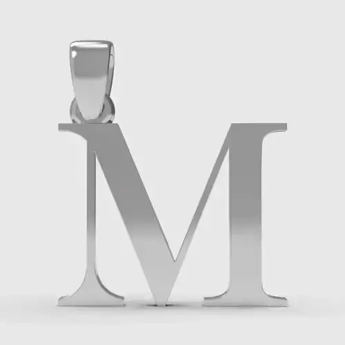 Alphabet Latin M 3D print model