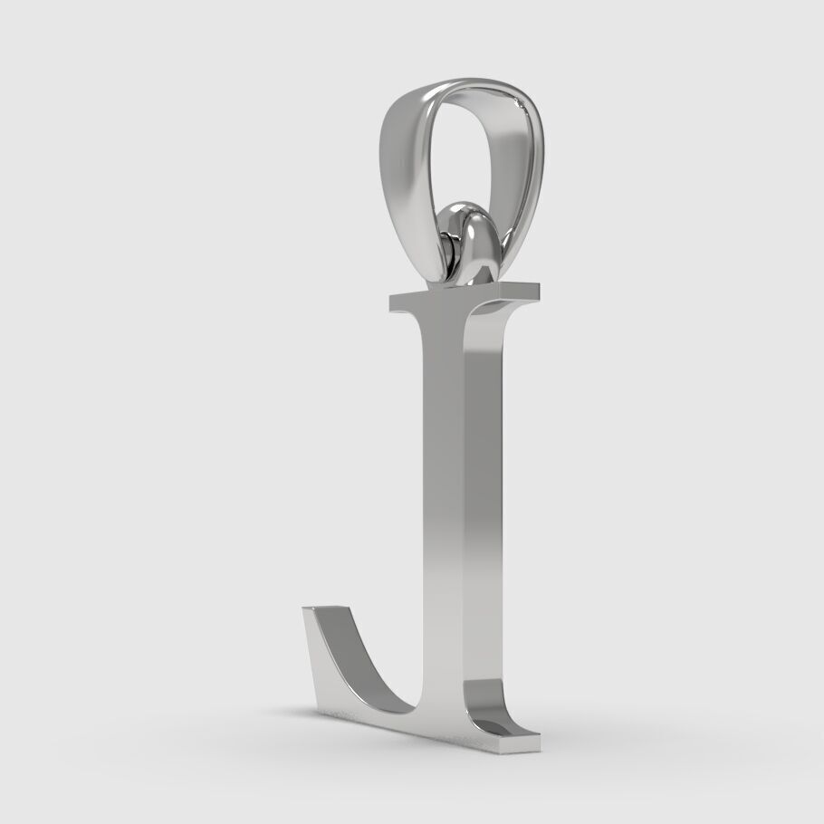 Alphabet Latin L 3D print model_7