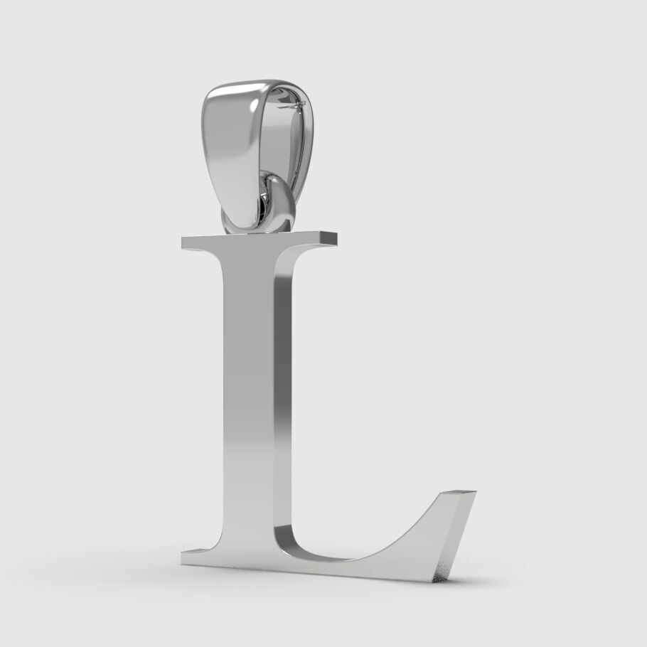 Alphabet Latin L 3D print model_11