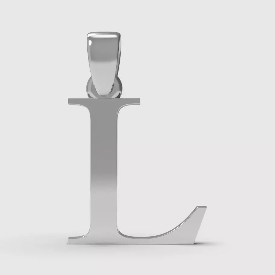 Alphabet Latin L 3D print model_0