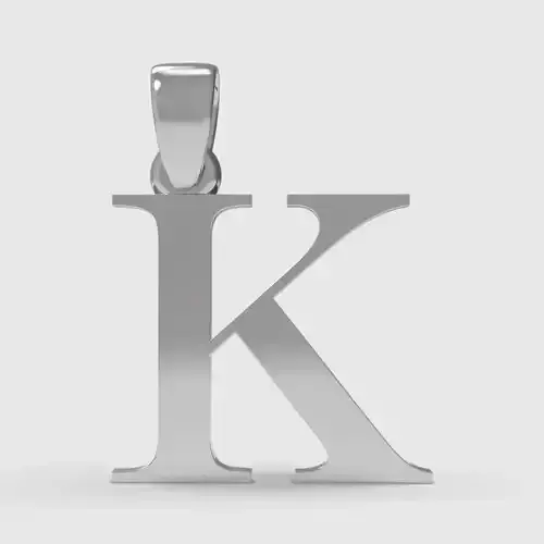 Alphabet Latin K 3D print model