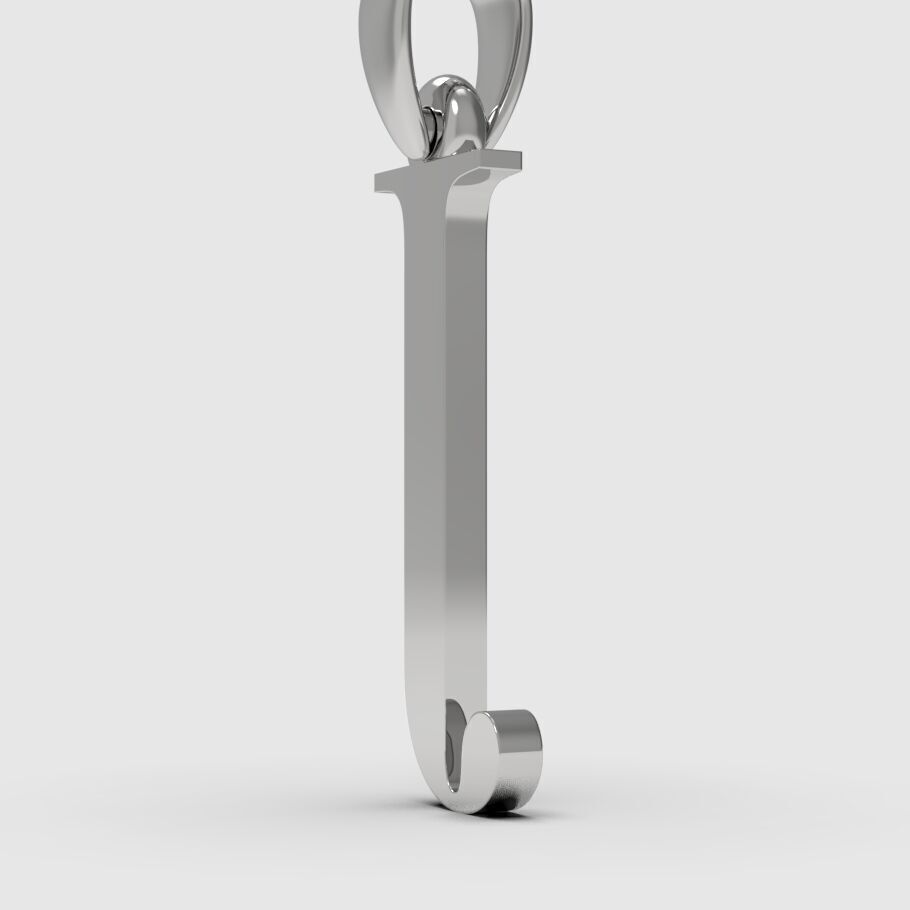 Alphabet Latin J 3D print model_6